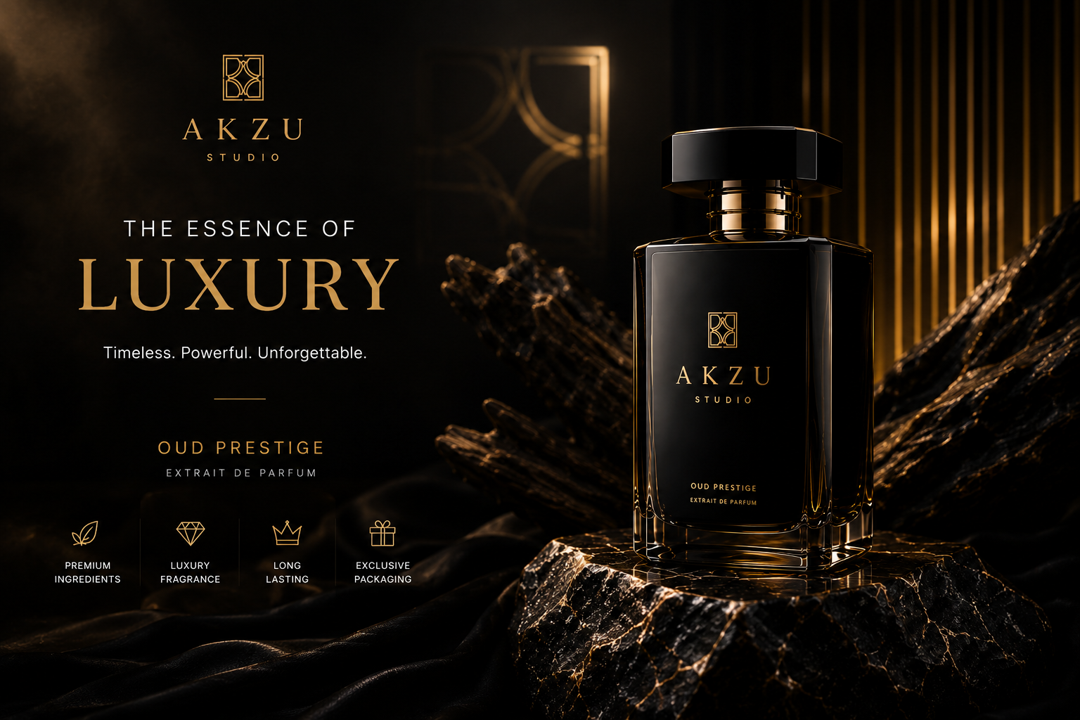 Luxury Perfume Campaign - Final luxury campaign key visual